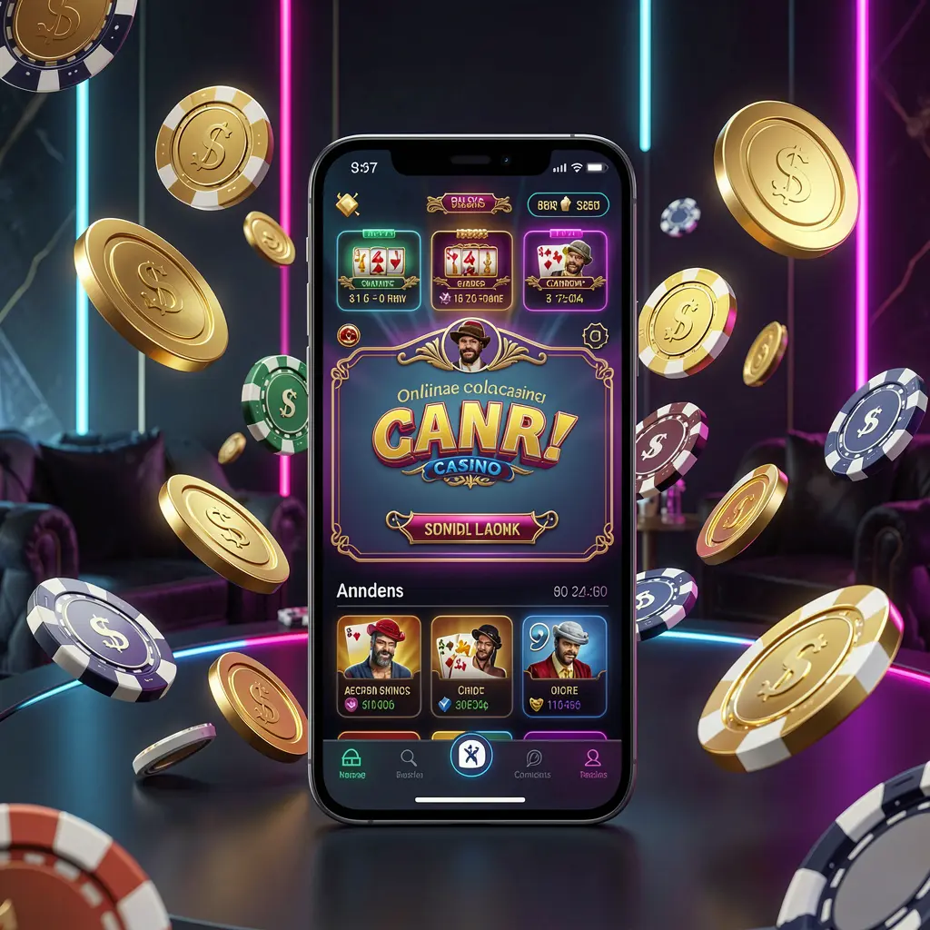 Spanduk utama aplikasi seluler kasino online XD880 yang menampilkan ponsel pintar modern dengan antarmuka kasino bercahaya, koin emas dan chip poker beterbangan di sekelilingnya dengan latar belakang mewah gelap beraksen neon
